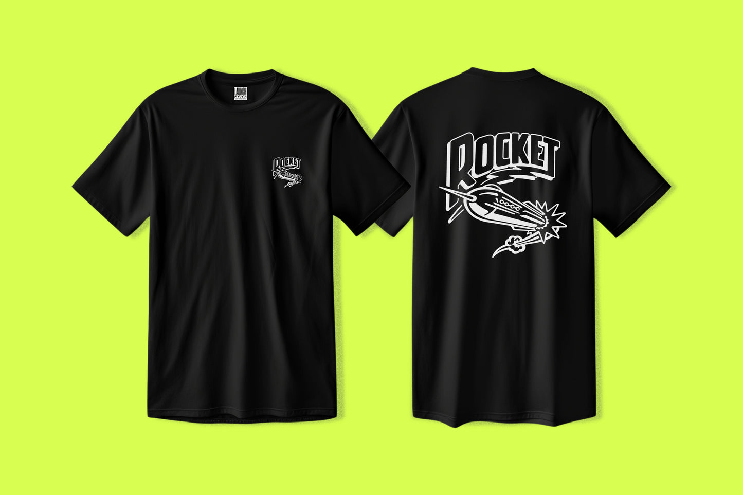 LAUNCH 400 Rocket Logo T-Shirt (with Collar Print)