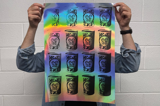 Very Ltd Goat 'Headsoup Cans' poster